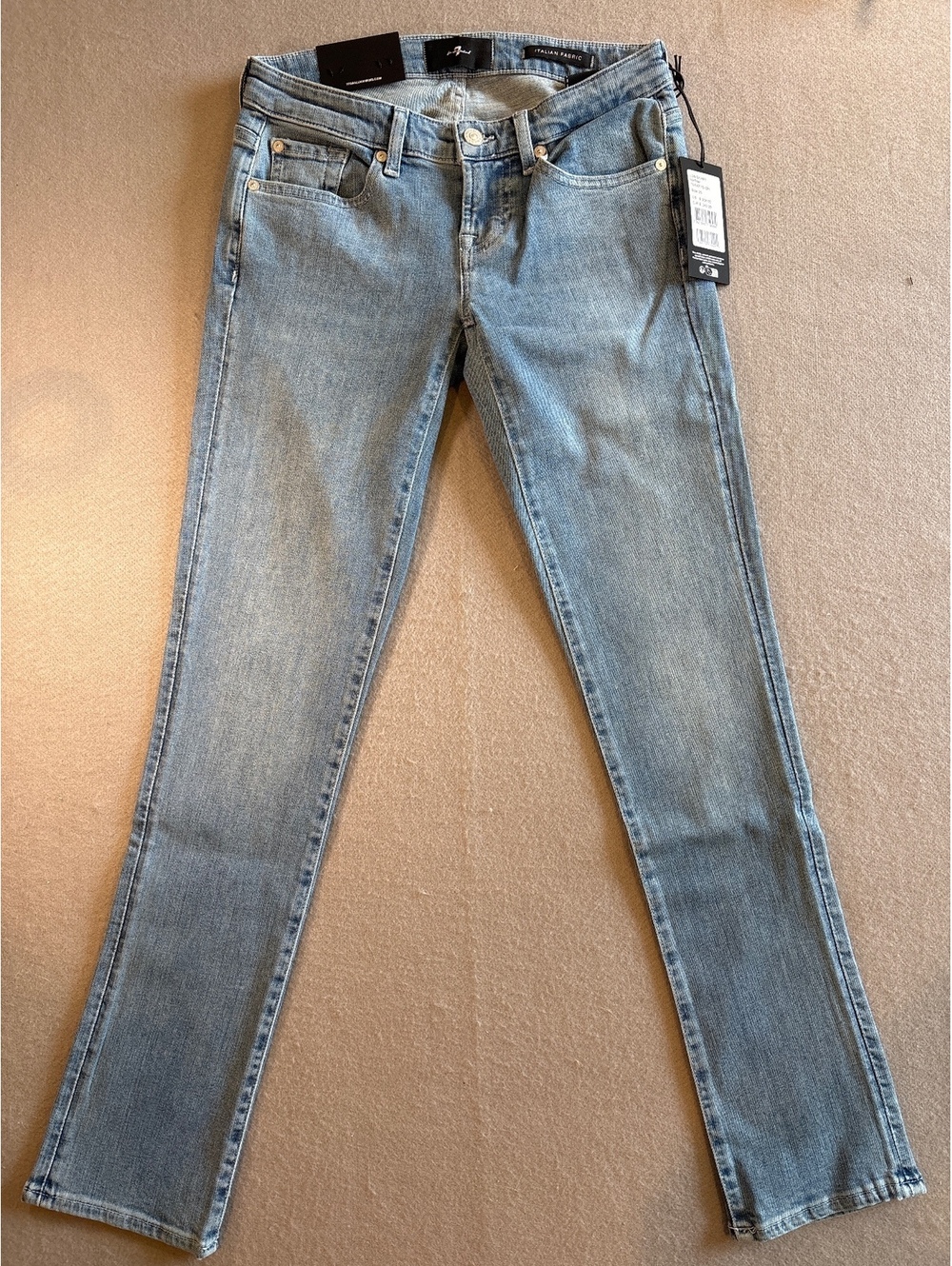 7 For All Mankind Low Skinny Iceflow Jeans Size 26